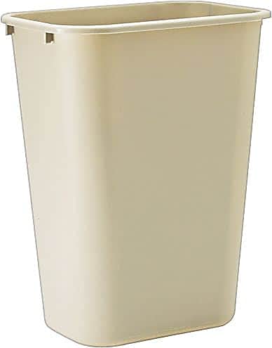 Rubbermaid Commercial Products Deskside Wastebasket/Trash Can, 10.25-Gallon/41-Quart, Beige, Plastic, Garbage Can for Home/Office, Fits Under Desk/Sink/Cabinet - Image 2
