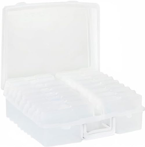 novelinks Transparent 4" x 6" Photo Cases and Clear Craft Keeper with Handle, 16 Inner Photo Organizers & Photo Storage Box, Plastic Photo Storage Containers (Clear) - Image 8
