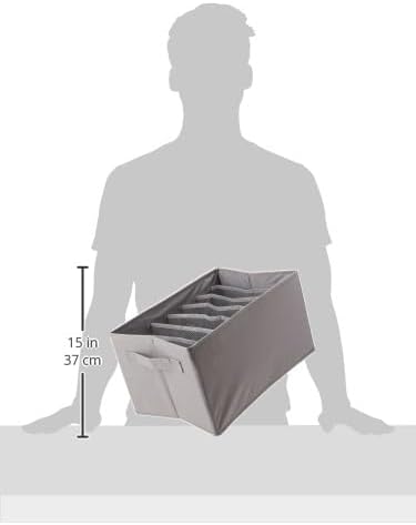 Amazon Basics Underwear Drawer Organizer Dividers for Closet Organization and Storage, Fits Perfectly in Dresser, 2-Pack, Gray | Pack of 2 - Image 5