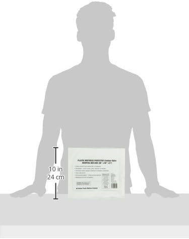 DMI Waterproof Mattress Protector and Cover, Contoured Fitted Sheet Fit, Hospital Bed, White, 36x80x6 Inch (Pack of 4)