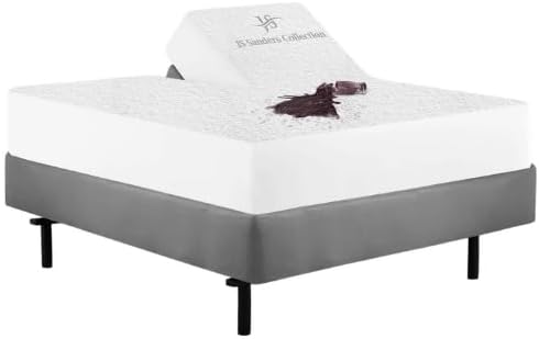 Flex Head California King Waterproof Mattress Protector for Sleep Number Adjustable Beds, 100% Terry Cotton, Fitted Style 34" Half Split Mattress Cover, Fits Upto 18 Inch Deep Pocket, 72" x 84, White