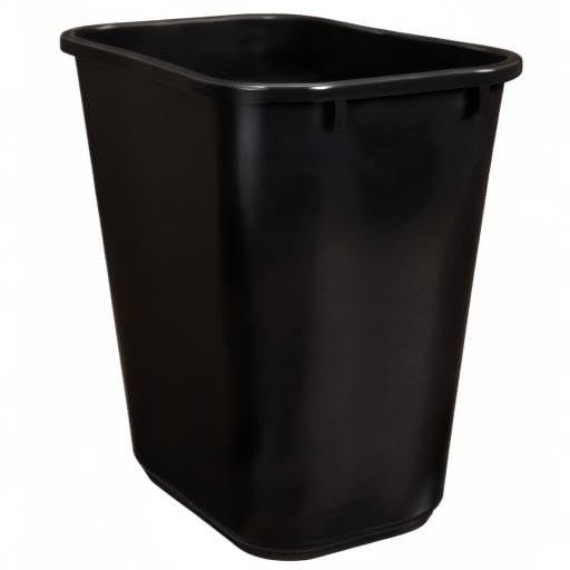 Amazon Basics Rectangular Commercial Office Wastebasket, Easy to Clean, 7 Gallon, Black, 6-Pack - Image 6
