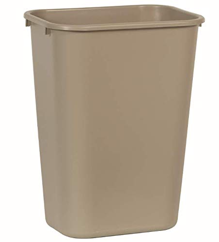 Rubbermaid Commercial Products Deskside Wastebasket/Trash Can, 10.25-Gallon/41-Quart, Beige, Plastic, Garbage Can for Home/Office, Fits Under Desk/Sink/Cabinet, Pack of 12 - Image 2