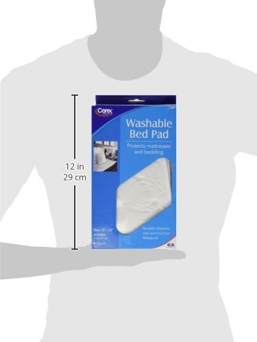 Carex Washable Waterproof Mattress Pad - Mattress Protector and Bed Pad - 30" x 34" (Bed) 1 Count