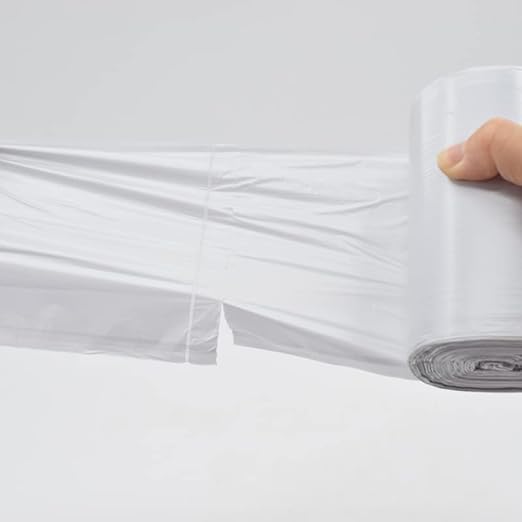 SUBEKYU Mini Trash Bags for Mini Trash Can,7 Rolls White Trash Bags for Desktop Wastebasket of Various Sizes,105 Count Total - Image 5