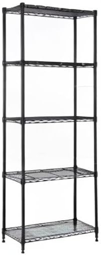 M MZG 1250 lbs Storage Shelving Utility Shelving Unit 5-Tier Utility Shelving Unit Steel Organizer Wire Rack for Home,Kitchen,Office (13.7" D x 23.6" W x 62.4" H) - Image 9