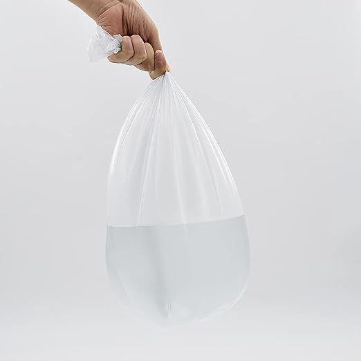 SUBEKYU Mini Trash Bags for Mini Trash Can,7 Rolls White Trash Bags for Desktop Wastebasket of Various Sizes,105 Count Total - Image 4