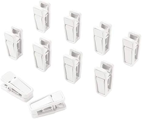 Finnhomy Non-Slip Clothes Hangers for Baby and Kids 30-Pack Velvet Hangers with 10 Finger Clips, White - Image 3