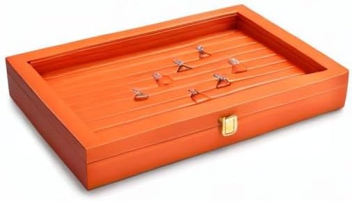 Oirlv Premium Leather Jewelry Display Tray with Acrylic Lid Ring Earrings Organizer Box Clear Lid Drawer Insert for Women - Image 10