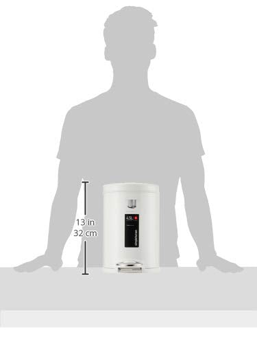 simplehuman 4.5 Liter Bathroom Trash Can, White Steel, Pack of 6 - Image 8