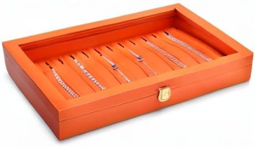 Oirlv Premium Leather Necklace Bracelet Organizer Tray with Acrylic Lid Jewelry Display Case Drawer Insert Jewelry Organizer for women - Image 10
