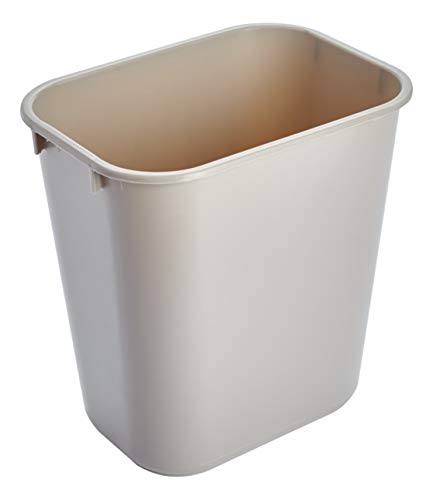 Rubbermaid Commercial Products Receptacle Wastebasket, 3.25-Gallon/13-Quart, Beige, Plastic, Garbage Can for Home/Office, Fits Under Desk/Sink/Cabinet, Pack of 12 - Image 2