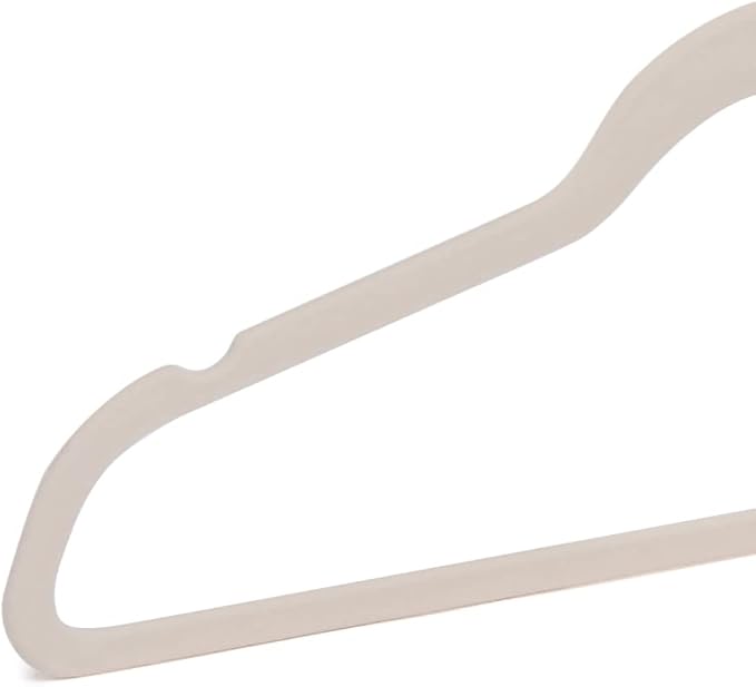 Amazon Basics Space Saving Slim Velvet Non-Slip Suit Clothes Hangers, Sturdy Construction, Closet Organizer, Pack of 50, Blush Pink/Rose Gold - Image 4