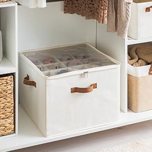 StorageWorks Shoe Organizer for Closet, Shoe Cubby Storage Containers, White, Medium - Image 6