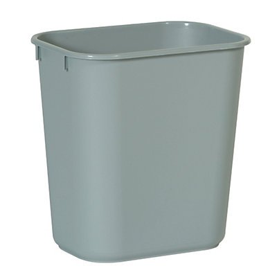 Rubbermaid Commercial Products Deskside Wastebasket/Trash Can, 3.25-Gallon/13-Quart, Gray, Plastic, for Bedroom/Bathroom/Office, Fits Under Desk/Sink/Cabinet, Pack of 12 - Image 2
