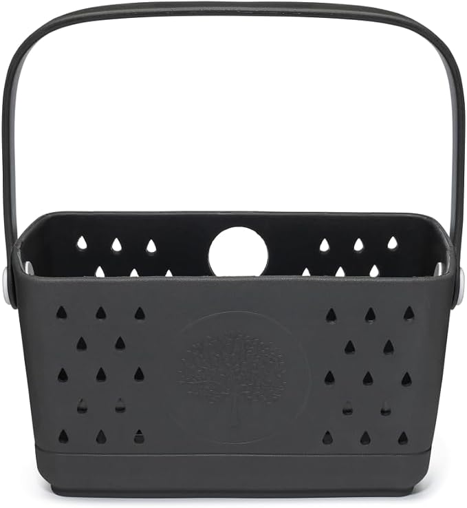 Parker Baby Bath Caddy | BPA Free & Food Grade Shower Caddy Organizer for Toys & Supplies | Quick-Dry, Sturdy & Perfect Size Shower Basket w/Handle in Neutral Colors by ParkerBabyCo