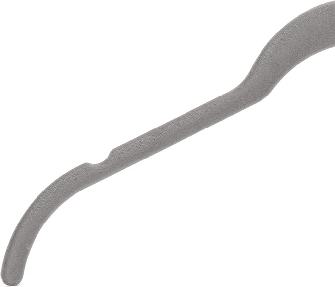 Amazon Basics Space Saving Slim Velvet Non-Slip Clothes Hangers, Sturdy, Gray/Silver, 100-Pack - Image 8