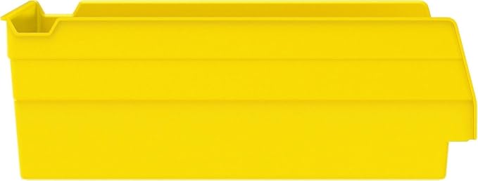 Akro-Mils 30150 Plastic Shelf Bins, Heavy Duty Storage Bins for Garage, Closet, and Drawer Organization, 12" x 8" x 4", Yellow, 12-Pack - Image 7
