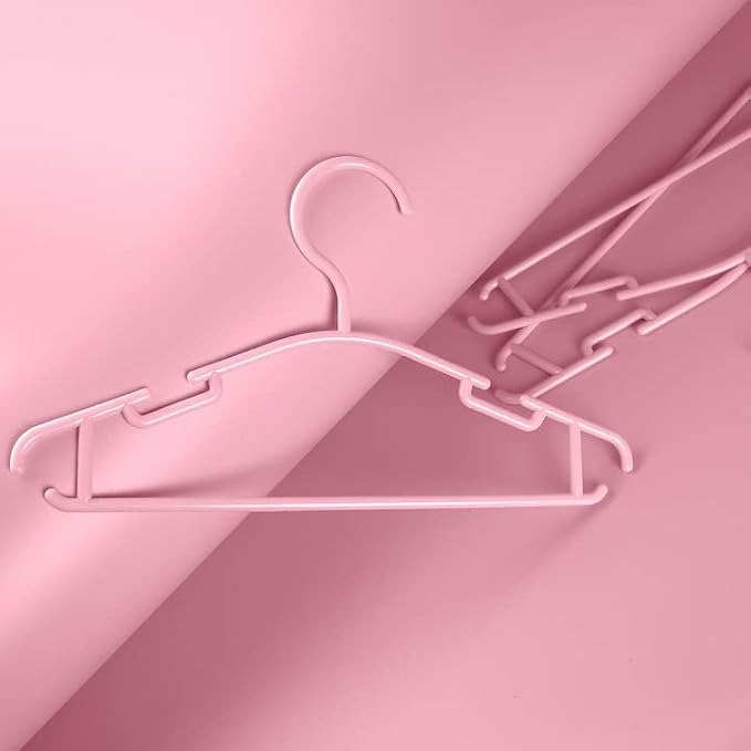 GoodtoU Baby Hangers Plastic - Kids Hanger Bulk Toddler Hangers 60 Pack Hanger for Toddler Children Pink - Image 3