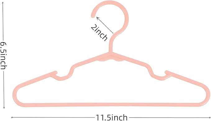 120 pcs Pink Baby Nursery Closet Hangers,Non-Slip Laundry Infant Pant Hanger for Newborn Clothes,Ultra-Thin Child Coat Hanger for Girl Boy Toddler Kids - Image 2