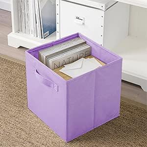 ShellKingdom Storage Bins, Foldable Fabric Storage Cubes And Cloth Storage Organizer Drawer For Closet And Toys Storage, 6 Pack (Lavender) - Image 7