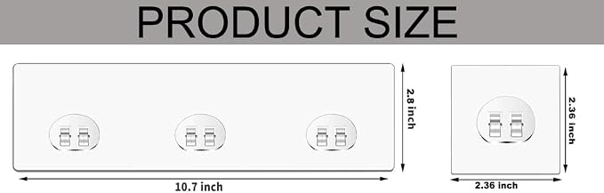 10 PCS Shower Caddy Adhesive Replacement Shower Shelves Adhesive Strip Pad Organizer Sticker Replacement Bathroom Heavy Duty Wall Mount Strong Sticky No Drilling Strong Transparent - Image 3