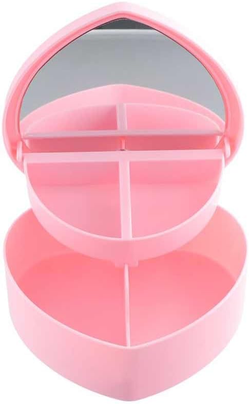 Vctitil 3 Pcs Heart shaped Jewelry Box - 2 Layer Jewelry Boxes with Mirror,Jewelry Storage Organizer,Jewelry Display Case,Desktop Organizer For Girls - Image 5