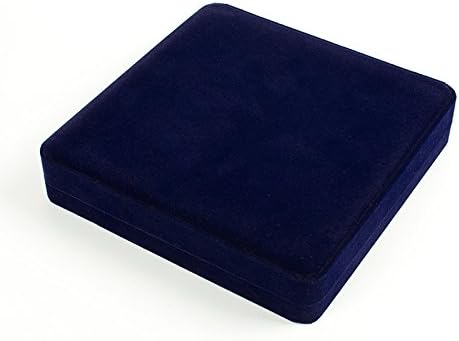 Jewelry Set Velvet Box Necklace Earring Ring Necklace Bracelet Gift Display Case Wedding Jewelry Storage Holder (Royal Blue) - Image 2