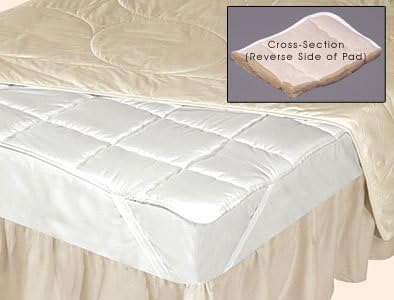Downtown Company, Reversible - 100% Natural Silk Fill ? 100% Cotton Cover Top ? Elastic Anchor Bands ? Mattress Pad, Mattress Protector, Imported from Austria, Twin Size