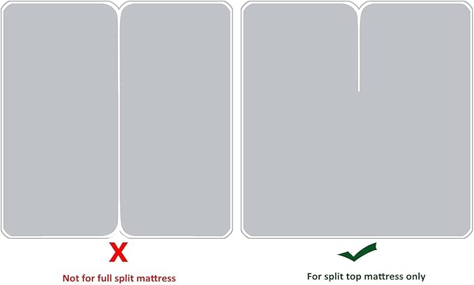 Kingnex Waterproof Split Top King Mattress Protector for Adjustable Bed with Upper Flex 32-34 from Head Ultra Soft Bamboo Viscose Jersey Noiseless Fitted Mattress Cover