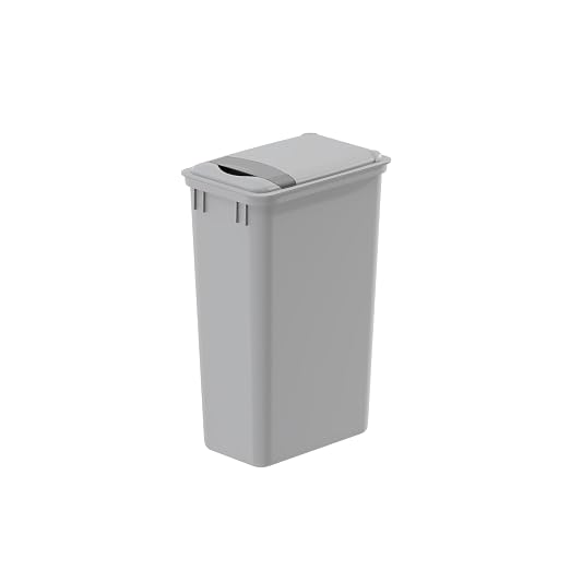 Dowell Wastebasket Trash Can Container, Plastic Garbage Bin, Stackable, for Kitchen, Office, Home & Commercial Use, Fits Under Sink/Desk - Grey (1, 50 QT LID Only) - Image 4