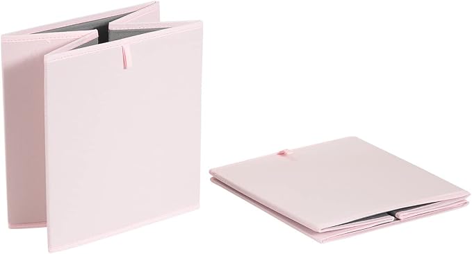 Amazon Basics Collapsible Cube Organizer Bins, Closet Storage Organizer Baskets for Shelves, Space-Saving, 13" x 15" x 13", Peony Pink, Pack of 6 - Image 4