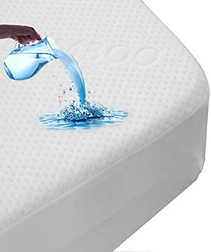 SheetWorld Waterproof Fitted Portable Mini Crib Mattress Protector Pad Cover, 100% Bamboo Jacquard Breathable, Boys and Girls, Size 24 x 38