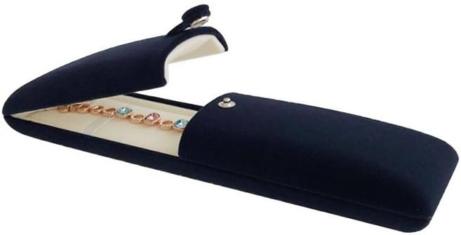 Premium Grade Jewelry Gift Box for Bracelet Necklace Navy Blue Velvet Present Modern Elegant Store Gallery Present (Jewelry is not included) by SVEADISPLAY
