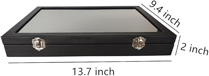 Wooden Jewelry Organizer Tray Box with Clear Lid, Travel Rectangle Organization Storage Box with Metal Clasp, Velvet Blank Jewelry Display Case for Necklaces Bracelets Rings Accessories (Black) - Image 2