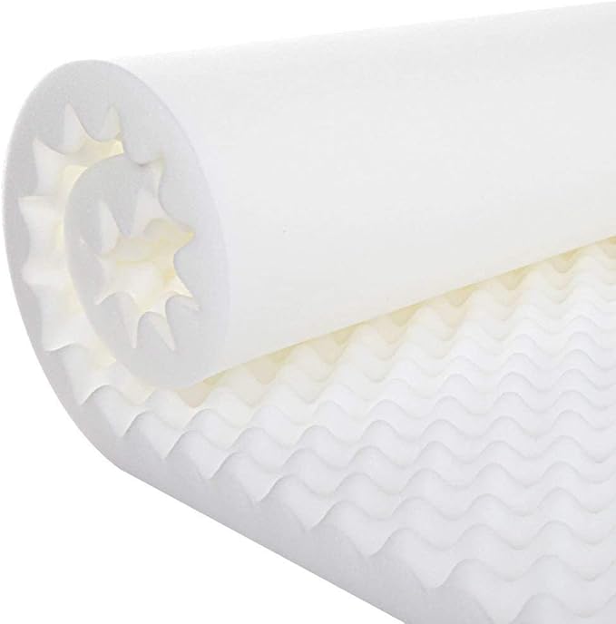 Gilbin Foam Mattress Topper, Egg Crate Hi-Density Foam Pad, Mattress Pad, and Bed Topper for Support (Without Cover, Day Bed Ssize 32x74)