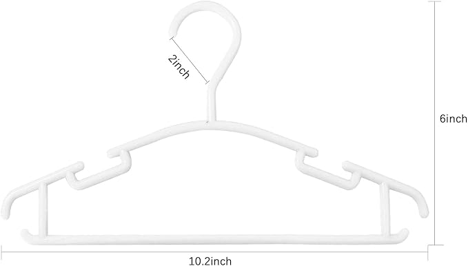 GoodtoU Baby Hangers 100Pack Kids Plastic Baby Clothes Hangers for Closet Small Children Infant Toddler Child, White - Image 3
