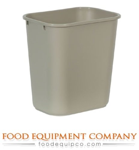 Rubbermaid Commercial Products Wastebasket/Trash Can, 7-Gallon/28-Quart, Beige, Plastic, for Bedroom/Bathroom/Office, Fits Under Desk/Sink, Pack of 12 - Image 2