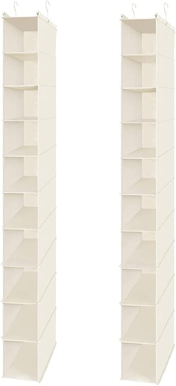 MAX Houser 10-Shelf Hanging Shoe Shelf Organizer, Hanging Shoe Storage for Closet,Pack of 2(Beige) - Image 9