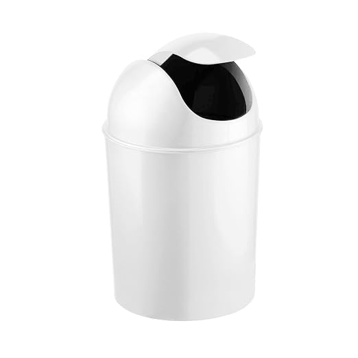 Umbra Mini 1-1/2-Gallon Swing-Top Waste Can, White - Image 2