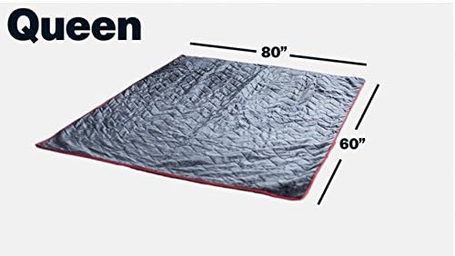 Alki Twilight Thermal Mattress Topper - Indoor or Outdoor Sleeping Pad Cover - Queen Mattress Topper - Insulated to Keep You Warm Naturally - Great for Camping, Hiking, Outdoors - 80 x 60 Inches