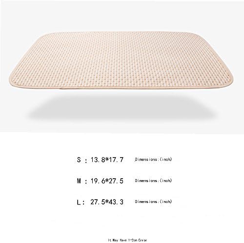 Natural Colored Cotton Waterproof Sheet,Baby Crib Pee Pads Or Incontinence Bed Pad Pack N Play Mattress Protector for Child Adults and Pet (L)