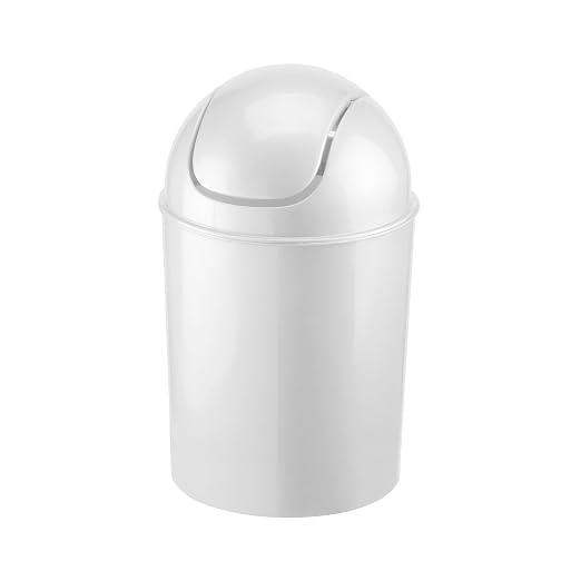 Umbra Mini 1-1/2-Gallon Swing-Top Waste Can, White by Umbra