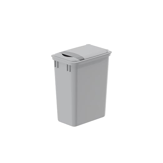 Dowell Wastebasket Trash Can Container, Plastic Garbage Bin, Stackable, for Kitchen, Office, Home & Commercial Use, Fits Under Sink/Desk - Grey (1, 35 QT LID Only) - Image 3