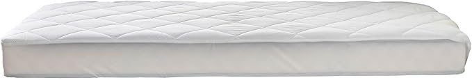 Kingnex RV Bunk Mattress Topper with Reversible Surface for Narrow Twin Bed Fluffy Matress Cover Quilted Fitted Mattress Pad
