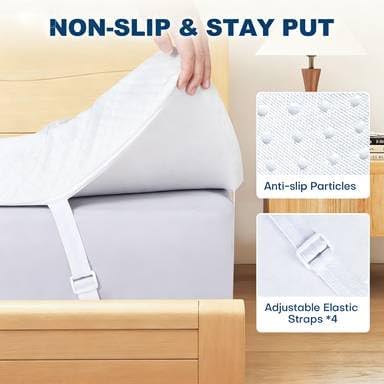 3 Inch Egg Crate Memory Foam Mattress Topper Queen Size, Dual Layer Cooling Gel Mattress Pad for Pressure Relief & Breathable, CertiPUR-US Certified Bed Topper