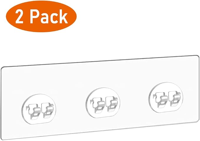 2 Pcs Corner Shower Caddy Adhesive Replacement Hook, Heavy-Duty No Drilling Adhesive Stickers for Shower Caddy Shelves Basket Bathroom Organizer Hanging Hook, Wall Mount Sticker Strips Pads - Image 7