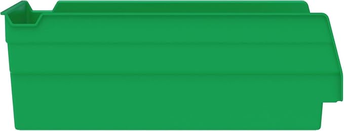 Akro-Mils 30150 Plastic Shelf Bins, Heavy Duty Storage Bins for Garage, Closet, and Drawer Organization, 12" x 8" x 4", Green, 12-Pack - Image 8
