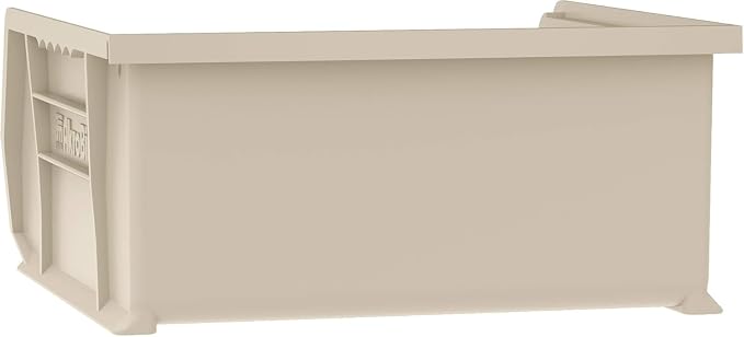 Akro-Mils 30235 AkroBins Plastic Storage Bins, Space-Saving Stackable Bins for Garage, Pantry, Craft Organization, 11" x 11" x 5", Stone, 6-Pack - Image 8