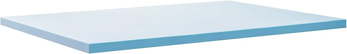 ZINUS 2 Inch Green Tea Cooling Gel Memory Foam Mattress Topper, Smaller, More Convenient WonderBox Packaging, Cooling Gel Foam, CertiPUR-US Certified, Twin XL